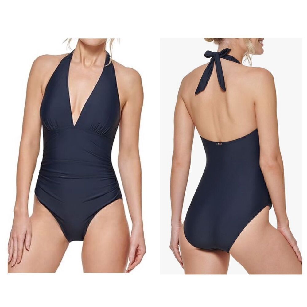 Tommy Hilfiger Women's Halter One Piece Swimsuit